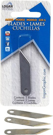 Logan Graphics Replacement Blades for 201/1100 Oval/Circle Mat Cutter - 5 pack